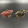 Mode Rosa Schwein Tier Broschen Für Frauen Strass Nette Pins Shinny Kristall Broschen Für Mädchen Kleid Brosche Pins Schmuck