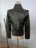 Женские куртки 2023 Faux Leather Jacket Streatwear Женская молния Retro Moto Biker Pat