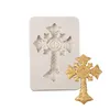 Moldes de cozimento Flor Lace Cross Forma Silicone Bolo Molde