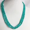 Necklaces Small 3*4MM Faceted ite Jade Necklace for Women Natural Stone Beaded Gem Choker Collares Abacus Jewelry