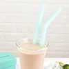 Drinking Straws 12Pcs Reusable Silicone Set Long Flexible With Cleaning Brushes For 20 Oz Tumbler Bar Party