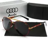 Дизайнер Audi Cool Sunglasses Luxury Four Circles New Car Brand Brand Driving Glasnes Мужские металлические жабы Поляризованные солнцезащитные очки 501