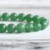 Bracelets 8mm Bracelet de perles d'aventurine verte Mala guérison énergie poignet pierre naturelle Bracelet élastique fait à la main