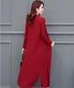 Frauen Strick Frühling Herbst 3XL 4XL 5XL Frauen Maxi Lange Strickjacke Pullover Outwear Mutter Femme Casual Mantel 2023 herbst