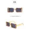 Okulary przeciwsłoneczne Mimiyou Diamentowy prostokąt Kobiety w kolorze retro cyrkonż