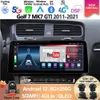 VWゴルフ7 MK7 GTI 2011-2021レイヤー12.3インチラジオビデオMobil Android 12、Untuk Stereo GPS Multimedia Car-Play Unit-3