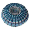 Poduszka/poduszka dekoracyjna 43 cm okrągła poduszka Mandala Bohemian Cushion Cover Floor Home El Flower 230520