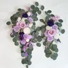 Decoratieve bloemen 2 stks/set Artificial Arch Granaatappel Vine Hanging Christmas Garland Romantische bruiloft Garden Huiskamer Decoratie