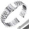 Titta på band Rostfritt stål Watchbands Women Men Armband 18mm 20mm 22mm 24mm Silver Straight End Band Rem Accessories