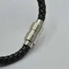 Chegada pulseiras de couro tecido antigo masculino preto charme pulseiras pulseira masculina ímã homem pulseiras moda jóias2122