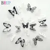 벽 스티커 18pcslot Crystal Butterflies 3D 스티커 아름다운 나비 거실을위한 아름다운 나비 거실 홈 장식 230520