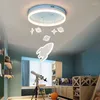 Pendant Lamps Cartoon Creative Planet Chandelier Boys Bedroom Children's Room Light Modern LED Eye Protection Rocket