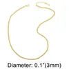 Ketten Gold Farbe Perlen Halsketten für Frauen Schmuck Machen Polierte Runde Perlen Kurze Halskette Choker Einfache NKEB712