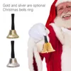 Juldekorationer Bell Silver och guldfärg Santa Claus Handdekoration Ringing År gåvor för barn