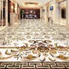 Bakgrundsbilder självhäftande golvklistermärke Europeisk stil 3D-mönster marmorplattor Mural Wallpaper vardagsrum El lyxiga PVC