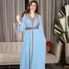 Vêtements ethniques Robe de soirée arabe Diamants Femmes Jalabiya Caftan marocain Arabe Dubai Robe saoudienne Ramadan Eid Robe de soirée musulmane Abayas