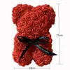 Dekorative Blumen, 1 Stück, 25 cm, Rosenbär, künstliche Schaumblume, Teddy, Valentinstag, Geschenk, Geburtstag, Party, Frühling, Hochzeit, Dekoration