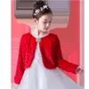 Новые рождественские маленькие девочки Bolero Kids Fauxe Fur Теплый куртка зимняя детские дети пожимают плечами с цветочной модой детские детские