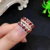 Cluster Rings MDINA Jewelry 925 Silver Garnet Ring 5 Pieces Natural VVS Grade For Girl Birthday Gift