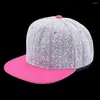 Boll Caps Two Tone Snapback Cap Women Dam Dots Tryckt platt Bill Hat Hip Hop Gray