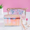 Cosmetic Bags Cases Transparent Pretty Makeup Fashion Laser Travel Bag Toiletry Brush Organizer Necessary Case Wash Make Up Box 230520