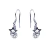 귀걸이 Tianyu Gems Silver Drop Hook Earrings 925 보석 6mm 라운드 흰색 반짝임 Moissanite 1.6ctw 다이아몬드 여성용 이어링