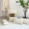 Kudde/dekorativ kudde Boho Style Linen Cotton Pillow Cover Home Decorative Beige Cushion med tofsar Solid Throw Case 45x45cm30x50cm 230520