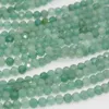 Pierres précieuses en vrac Aventurine verte naturelle Perles rondes à facettes 3,8 mm Aucun traitement de couleur