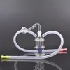 Poche Petit Brûleur À Huile Coloré En Verre Bang Tuyaux D'eau Recycleur Dab Rig Bongs À Main Double Embouts Utilisation De Deux Personnes Avec Tuyaux De Brûleur À Huile En Verre Mâle De 10mm