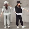 Kledingsets Zomer kinderen Sportpak Koreaanse korte mouwen 2pcs Outfits Girls Casual broek Teen tracksuits Child Loungewear voor 4 14y 230520