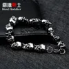 Bangle rostfritt stål Ny design Men Punk Skull Chain Armband Men mode rostfritt stål charmarmband smycken