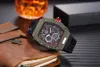 2023 New Watch 남자 레저 다이아몬드 시계 골드 스틸 케이스 실리콘 쿼츠 손목 시계 스트랩 남성 repulio masculino ri43