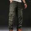 Pantaloni da uomo Cargo tattico militare Mens Casual Multi tasche Capispalla da uomo Pantaloni lunghi dritti Taglie forti 42 44