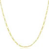 Chains Yellow Gold Color Figaro Chain Choker Short Necklaces For Women Girls Boys Kids Baby Children Jewelry Anti Allergy Gift 14" 35cm