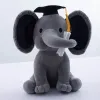 25 centimetri carino elefante giocattoli di peluche cartone animato addormentato cuscino farcito bambola cuscino morbido sostegno regalo di compleanno per bambini peluche blu