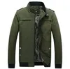 Herenjacks Big Size 4xl 2023 Spring Jacket Men Cotton Stand kraag dunne Casual Coats Slim Army Green en