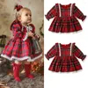 Flickaklänningar LioRaitiin Toddler Kid Baby Girls Christmas Dress Xmas Pageant Party Princess Tutu 1-6T