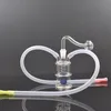 Poche Petit Brûleur À Huile Coloré En Verre Bang Tuyaux D'eau Recycleur Dab Rig Bongs À Main Double Embouts Utilisation De Deux Personnes Avec Tuyaux De Brûleur À Huile En Verre Mâle De 10mm