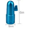 Último colorido Aleación de aluminio Mini tubo para fumar Hierba seca Tabaco Snuff Snorter Sniffer Snuffer Bottle Bullet Style Handpipe Cigarette Holder Tips