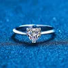 Rings Certified Heart Moissanite Engagement Rings For Women Sterling Silver Diamond Wedding Band Bridal Sets Promise Ring Set GRA