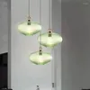 Hängslampor moderna enkla restaurangbelysning belysning vintage grön glas hemvistla lampa vardagsrum hem dekor ljusarmaturer