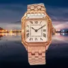 Kvinnors kvartsklocka Rektangulära klockor Golden Designer Watchs Automatic Gold Young Style Students Trend Sports Waterproof Luminous Rostly Steel Watch Band