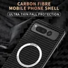 Google Pixel Fold Case Magnetic Hard Shell Magsafe保護カバーのカーボンファイバープラスチックケース