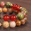 STRAND NS0245 2 PC SETS SET YOGA LOTUS BRACKET UNAKITE NATUURLIJKE POCTURE JASPERS STENE KINDER KRANDEN BANGAN