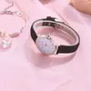 Relojes de pulsera para mujer, reloj de cuarzo, conjunto de pulsera, relojes de moda para ver la noche, reloj de moda para estudiantes con pulsera para mujeres y niñas, gota de regalo