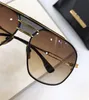 Armada Gold Black Metal Pilot Okumia przeciwsłoneczne Brown Gradient Men Summer Fashion Okulary Sunnies Gafas de Sol Sonnenbrille Sun Shades Uv400 Oczoce z pudełkiem