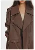 Women's Leather Spring Autumn Cool Oversized Soft Brown Faux Biker Jacket Women Zipper Loose Luxury Designer Unisex Clothes 2023