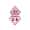 Cílios falsos cílios rosa glitter diamante cílio de diamante atacado natural cílios de vison de vison fazem com que sua própria caixa de embalagem de marca