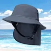 Bandanas Outfly Summer Men Women Bucket Hat Breathable Shade Waterproof Surfing Seaside Wide-Brimmed Quick-Drying Sunscreen Cool Cap