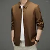 Men's Jackets Jacket Spring And Summer Men's Thin Casual Coat Middle-Aged Fashion Long-Sleeved Shirt Men